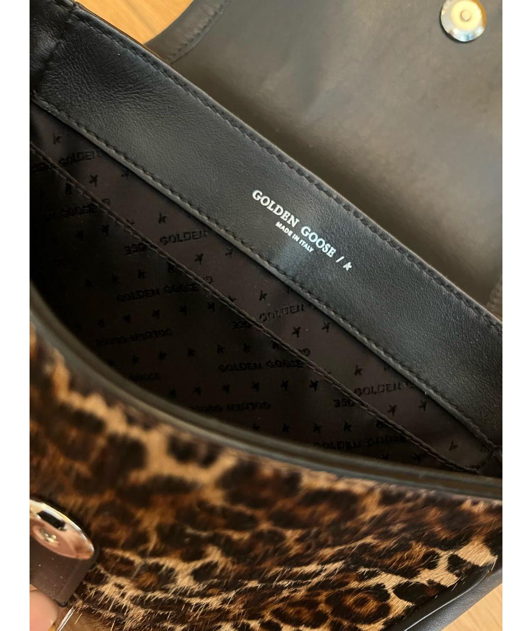 GOLDEN GOOSE DELUXE BRAND Черная кожаная сумка через плечо, фото 8