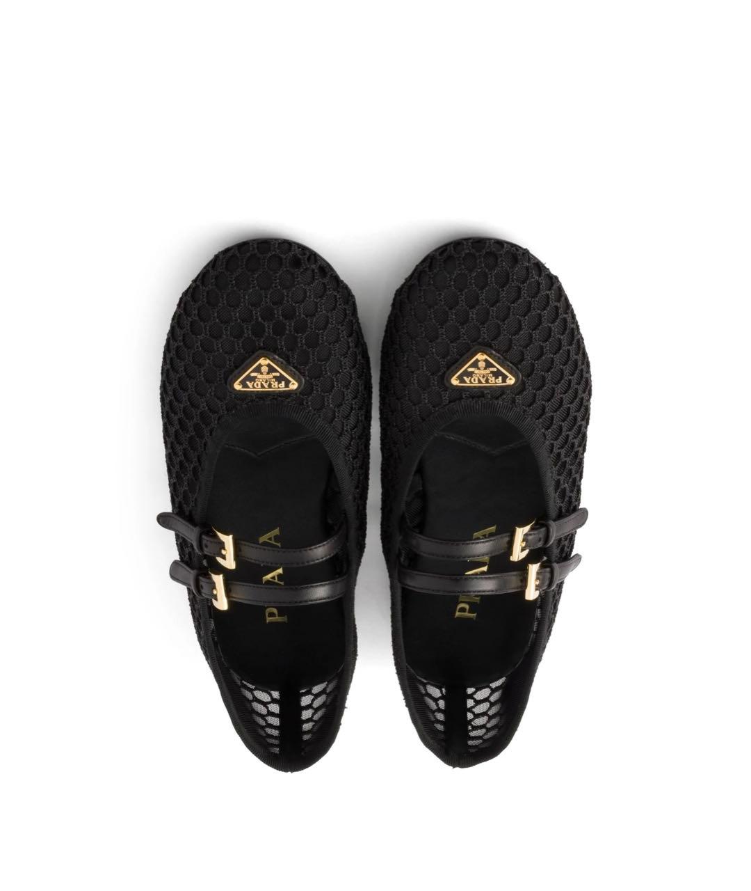 PRADA Черные кожаные балетки, фото 4