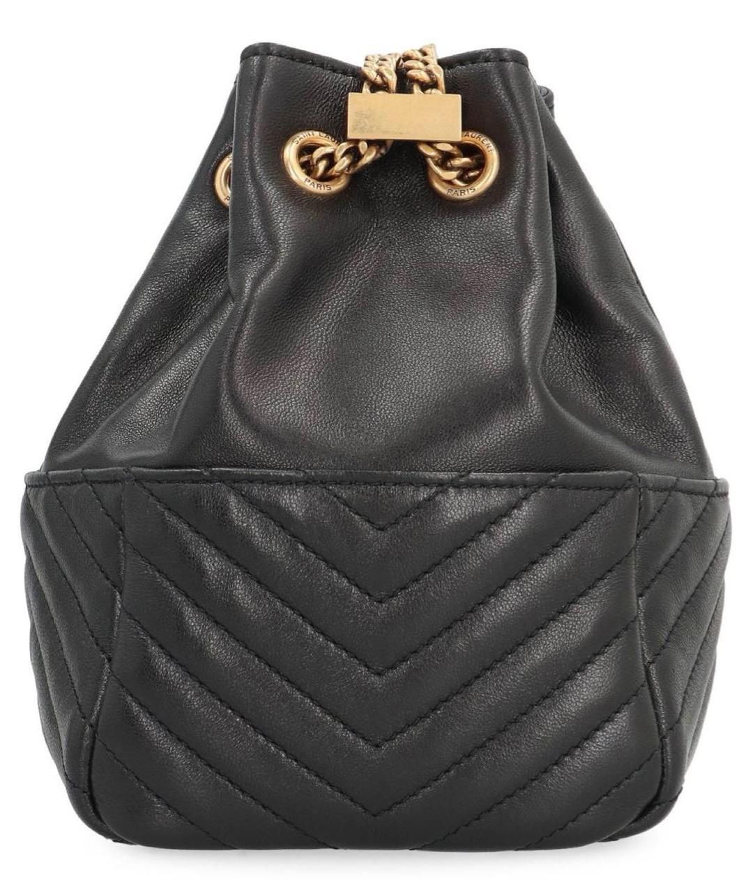 SAINT LAURENT Черная кожаная сумка через плечо, фото 4