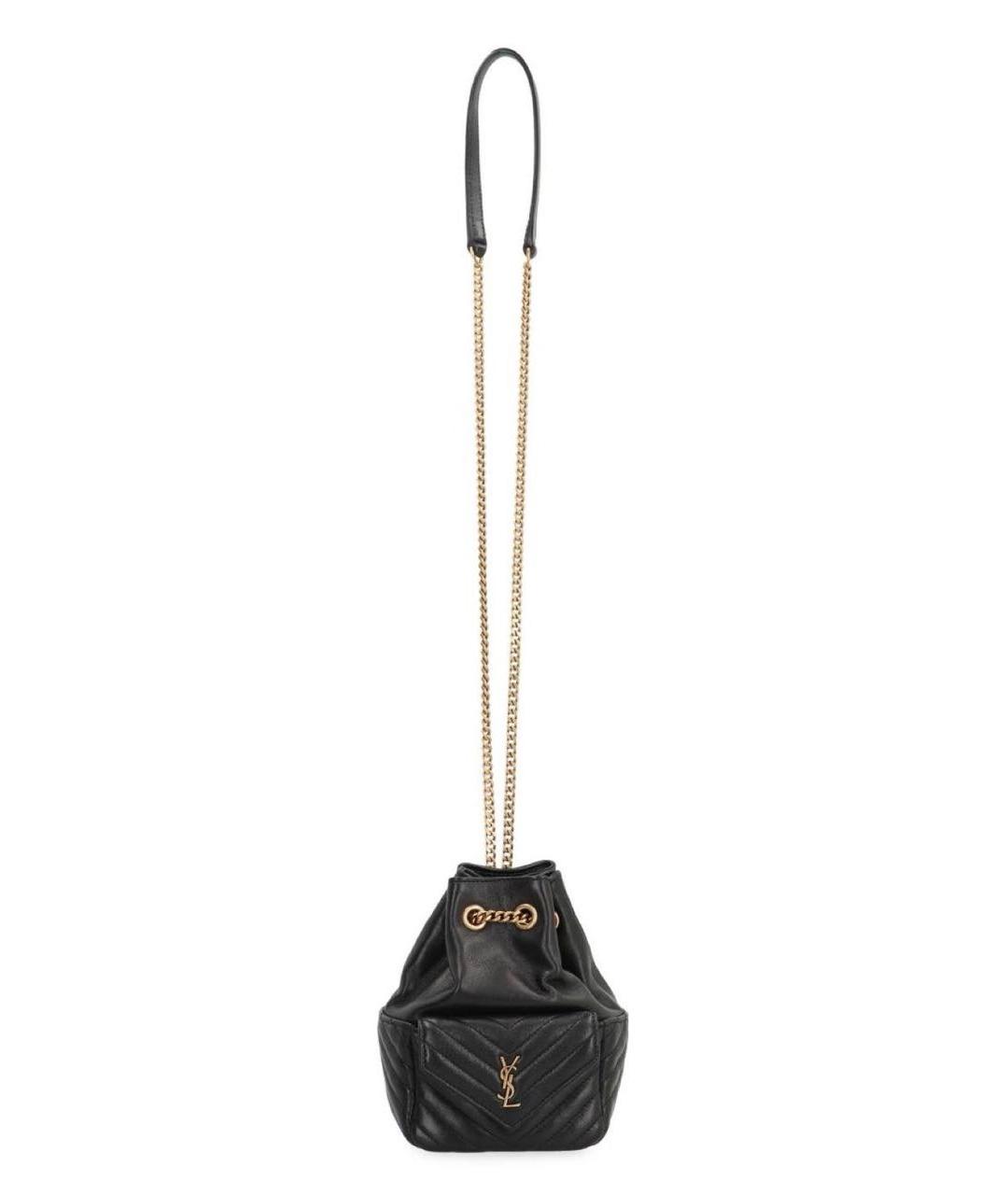 SAINT LAURENT Черная кожаная сумка через плечо, фото 5