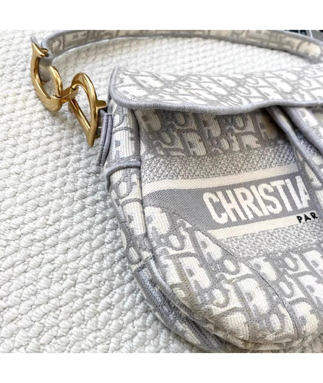 CHRISTIAN DIOR Серая сумка с короткими ручками, фото 7