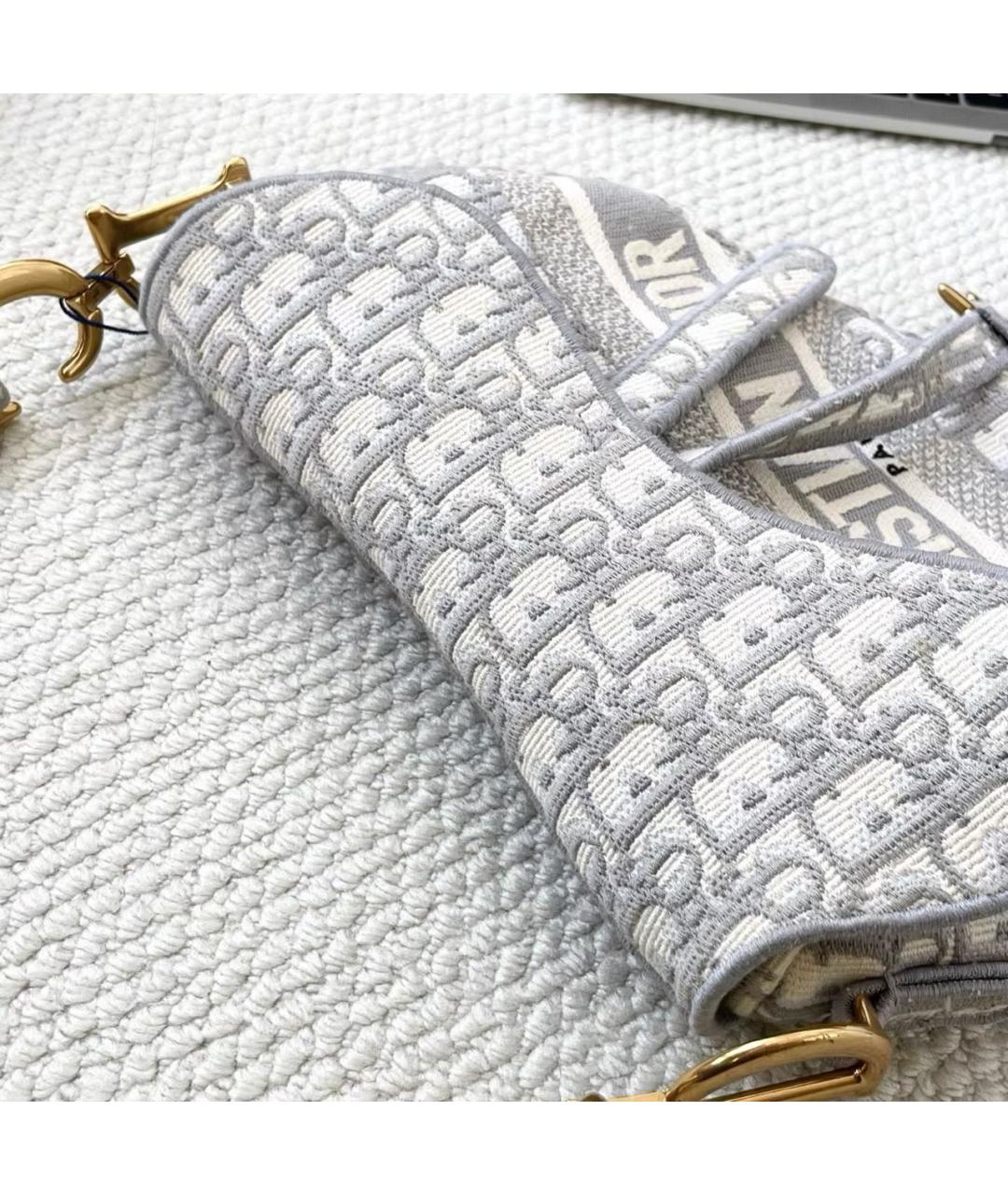CHRISTIAN DIOR Серая сумка с короткими ручками, фото 8
