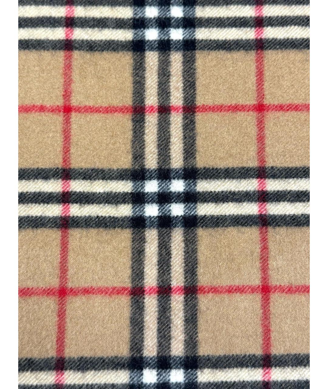 BURBERRY Бежевый шерстяной шарф, фото 3