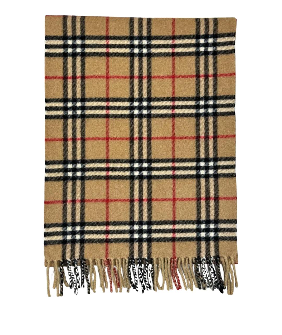 BURBERRY Бежевый шерстяной шарф, фото 1