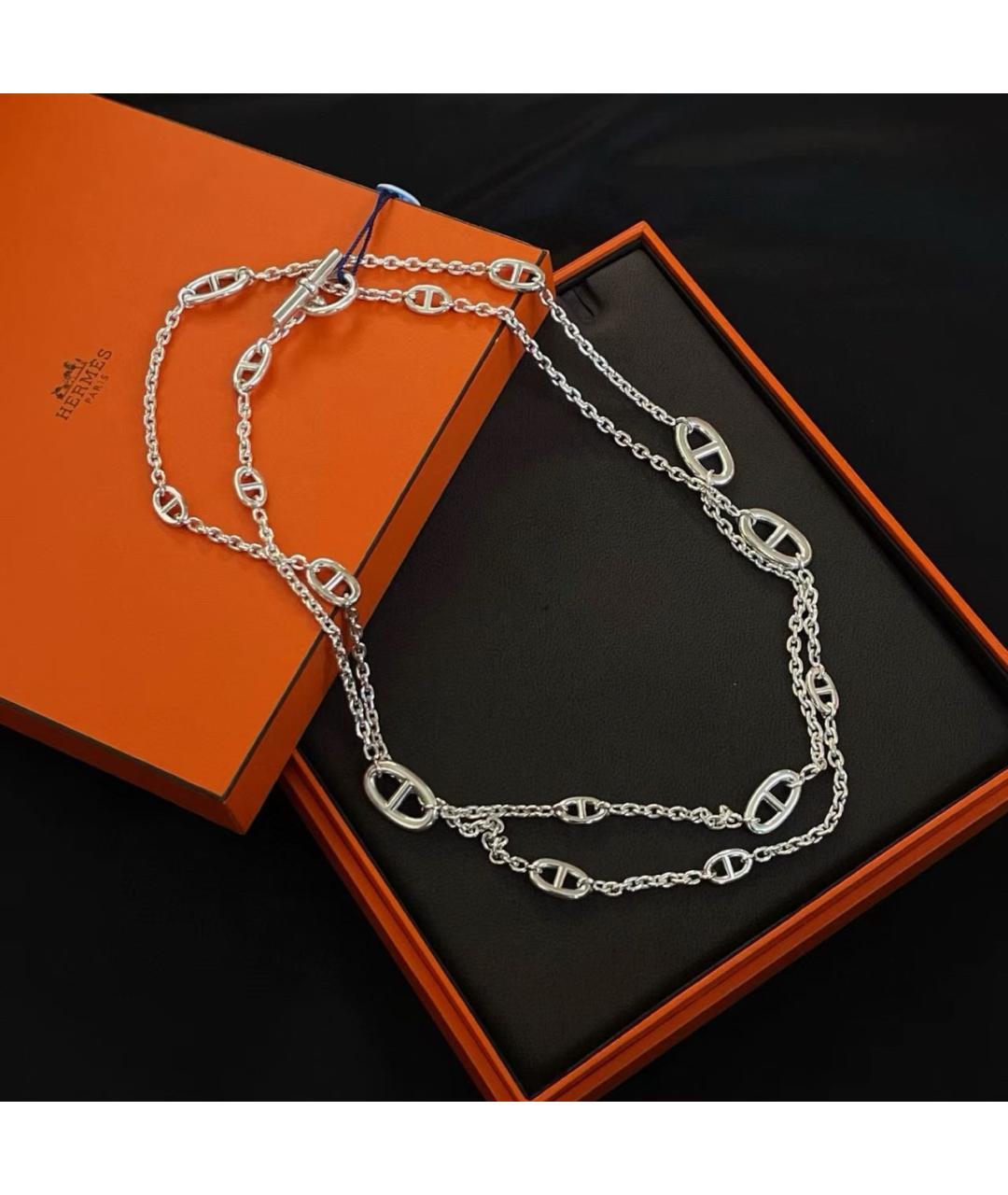 HERMES Серебряная серебряная цепочка, фото 9