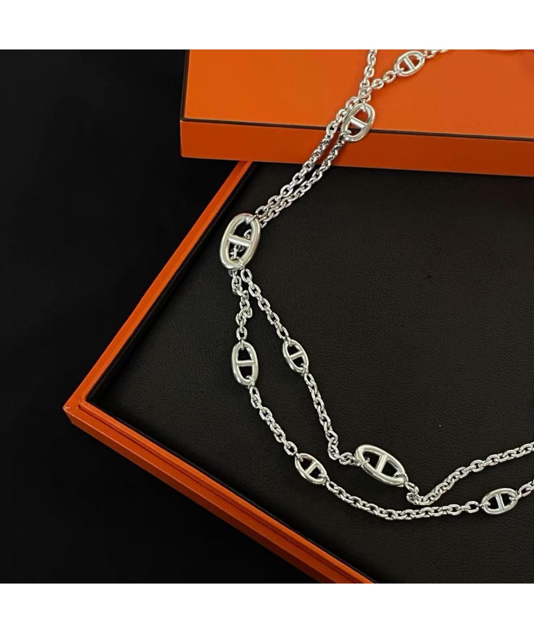 HERMES Серебряная серебряная цепочка, фото 4