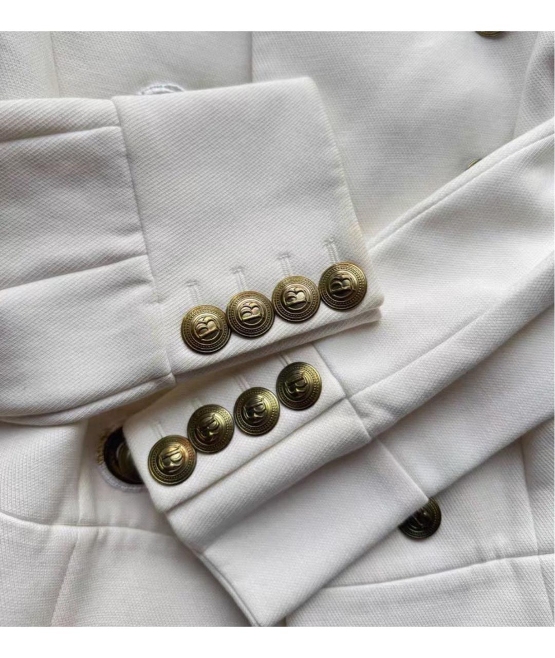 PIERRE BALMAIN Белый хлопковый жакет/пиджак, фото 5