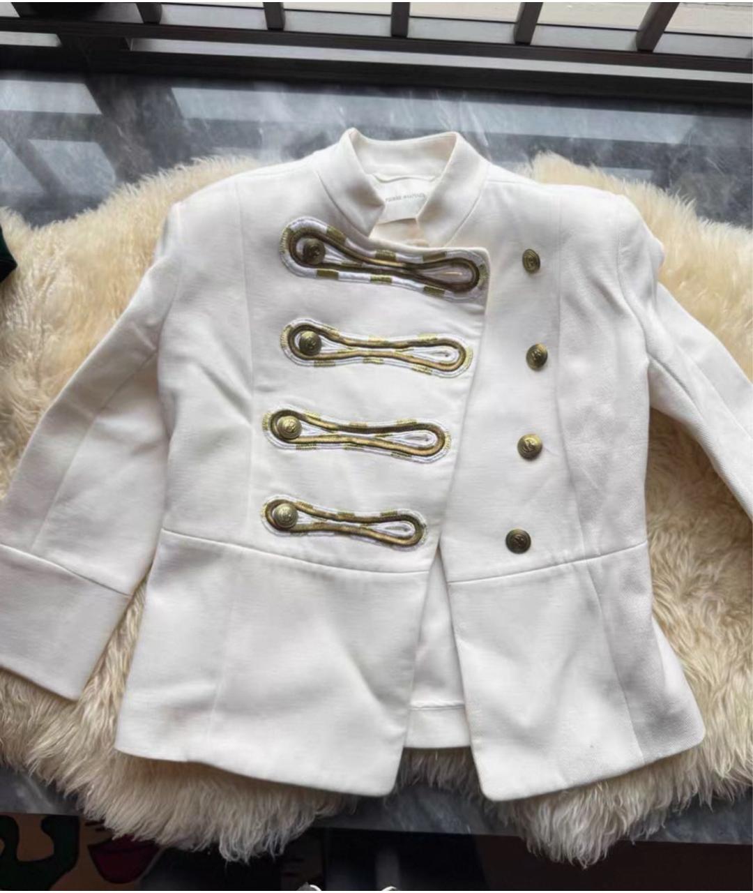 PIERRE BALMAIN Белый хлопковый жакет/пиджак, фото 2