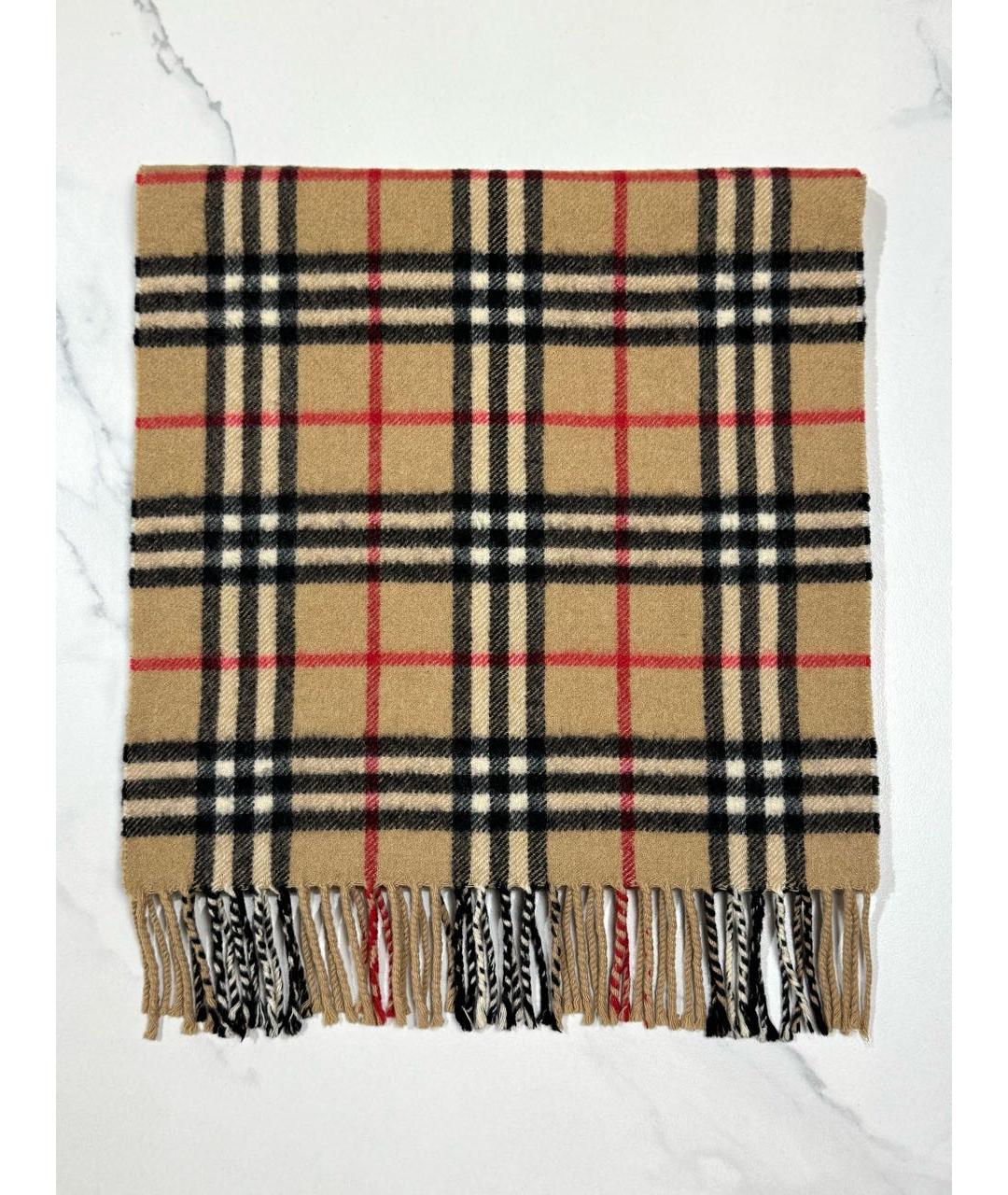 BURBERRY Бежевый кашемировый шарф, фото 4