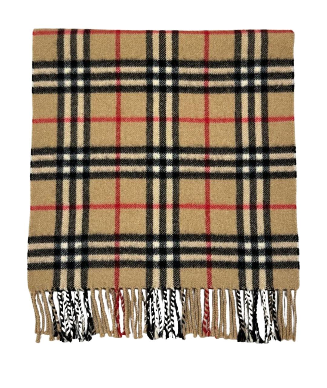 BURBERRY Бежевый кашемировый шарф, фото 1