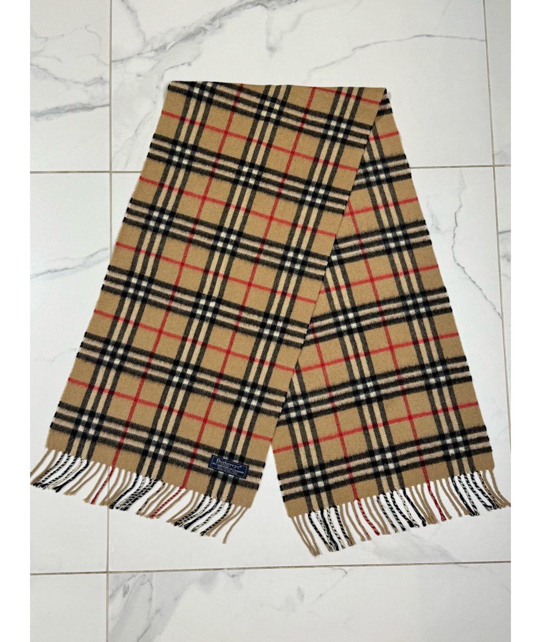 BURBERRY Бежевый кашемировый шарф, фото 2