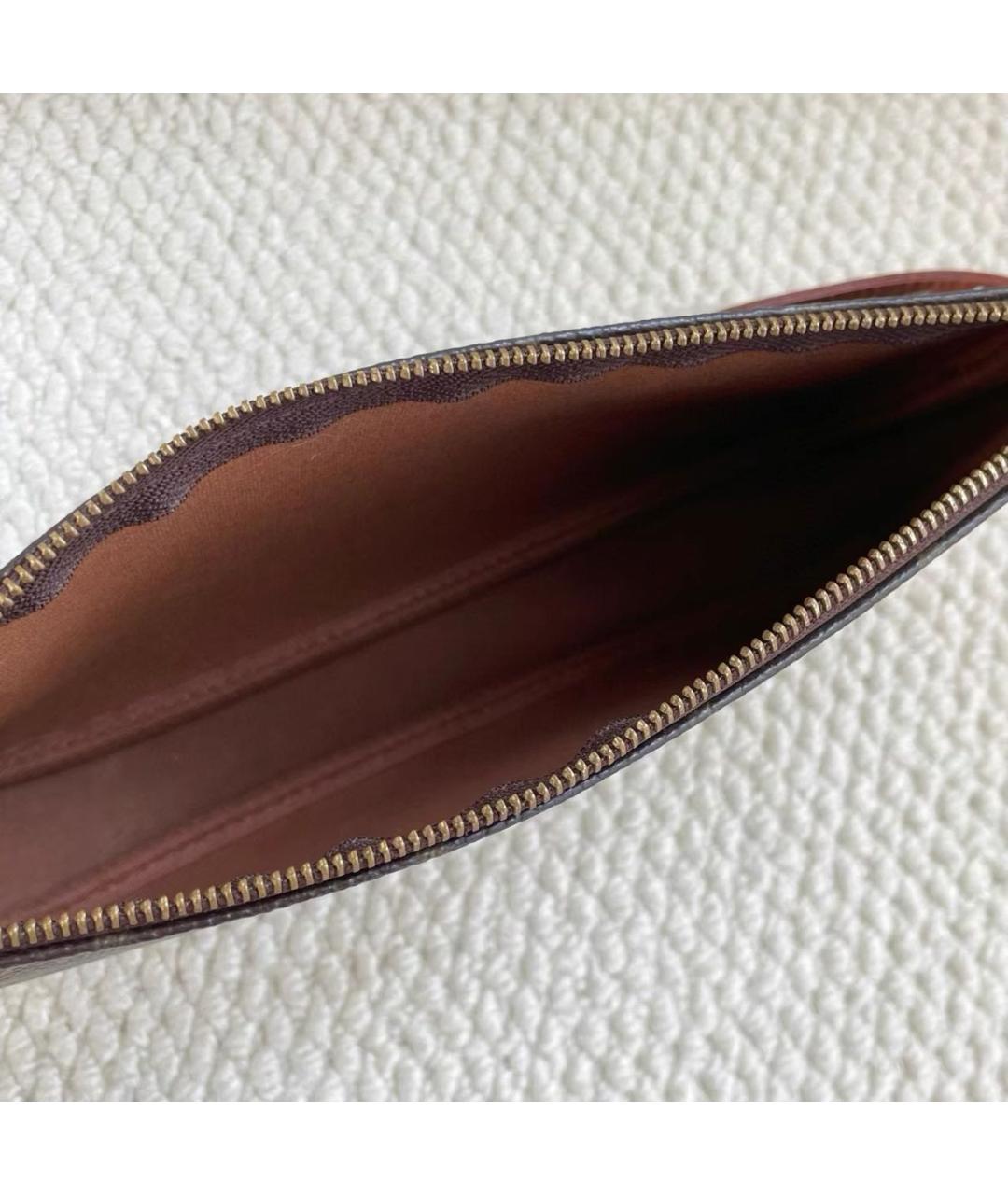 LOUIS VUITTON Коричневая кожаная сумка с короткими ручками, фото 7