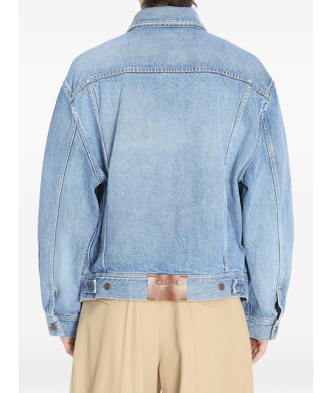 CELINE Голубая хлопковая куртка, фото 2