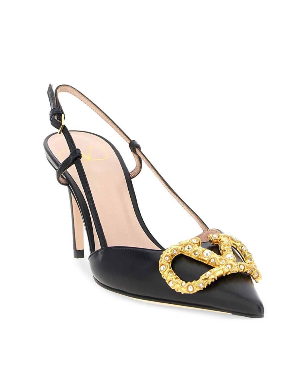 VALENTINO Черные кожаные туфли, фото 4