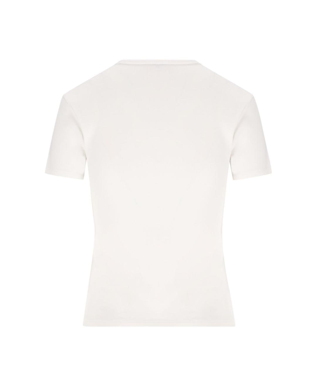 CELINE Белая хлопковая футболка, фото 4