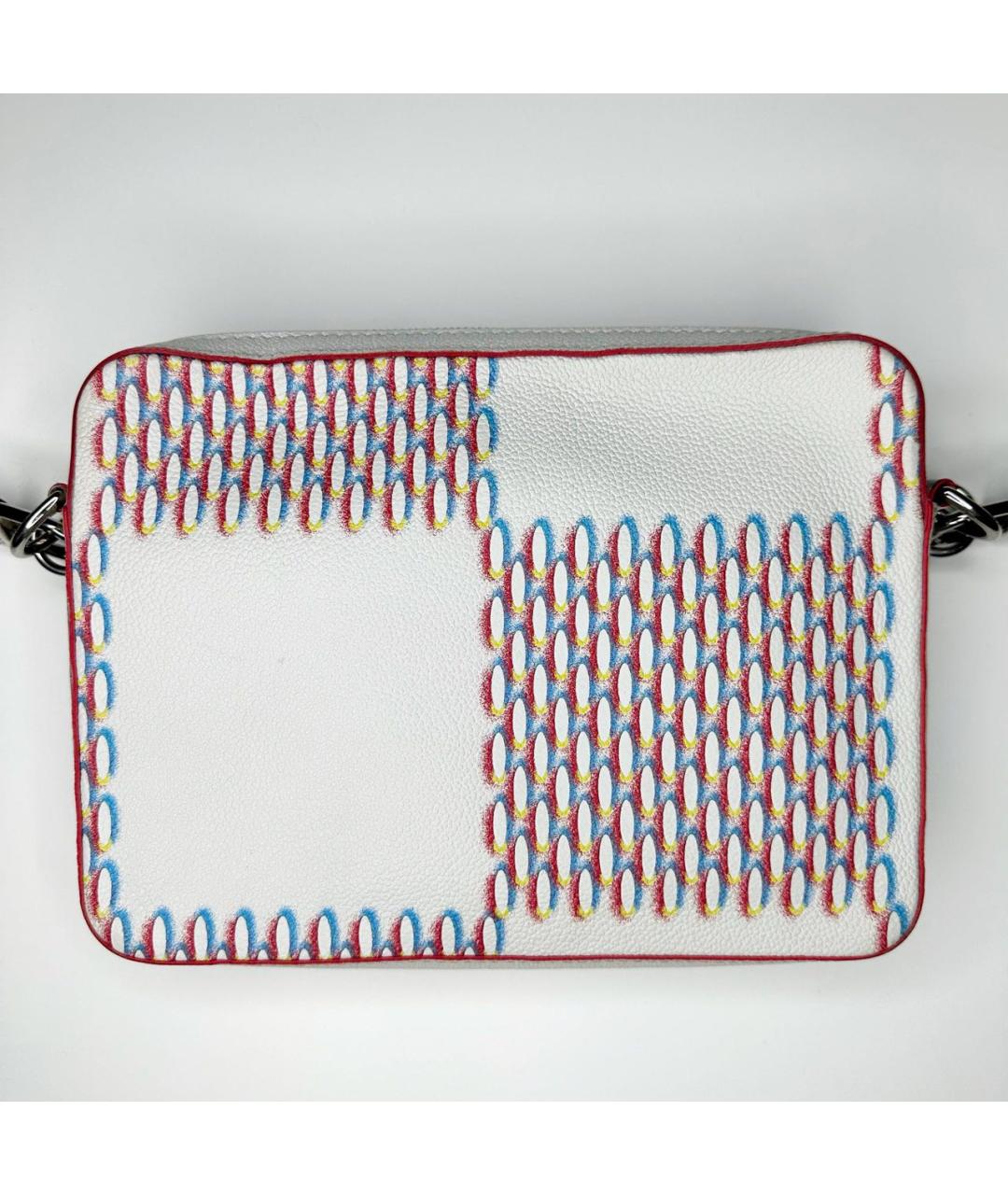 LOUIS VUITTON Белая кожаная барсетка, фото 4