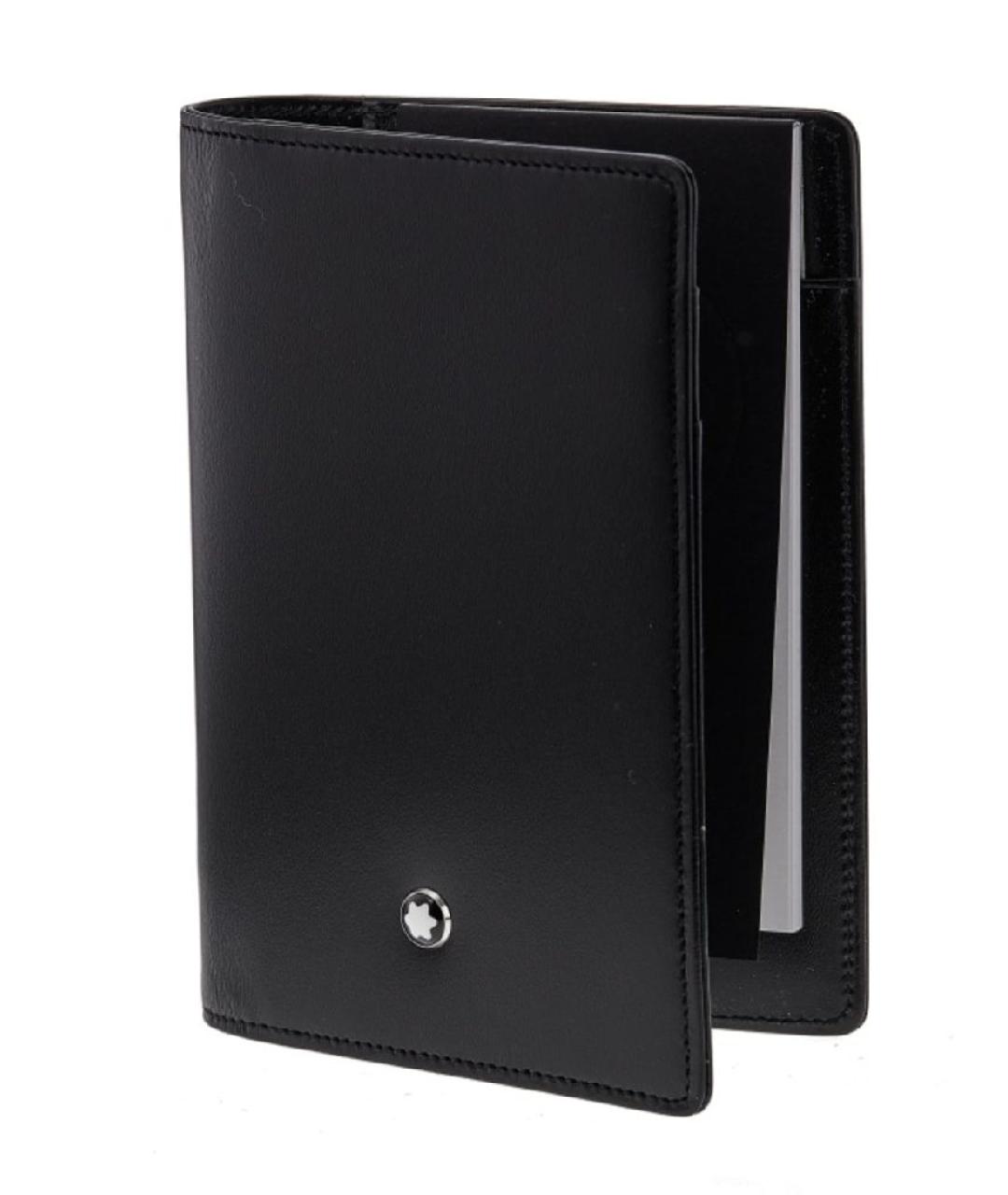 MONTBLANC Черная кожаная визитница, фото 4