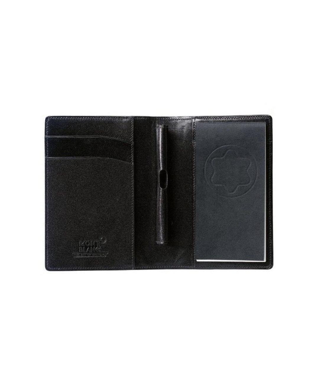 MONTBLANC Черная кожаная визитница, фото 3