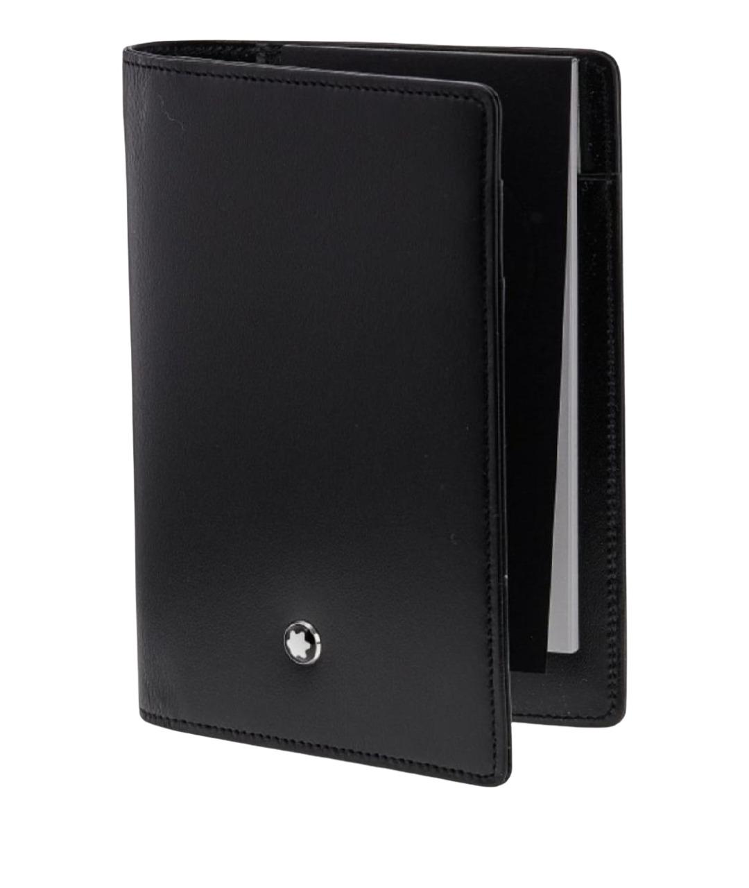 MONTBLANC Черная кожаная визитница, фото 1