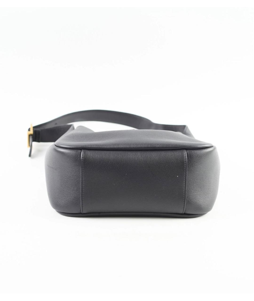 SAINT LAURENT Черная кожаная сумка тоут, фото 5