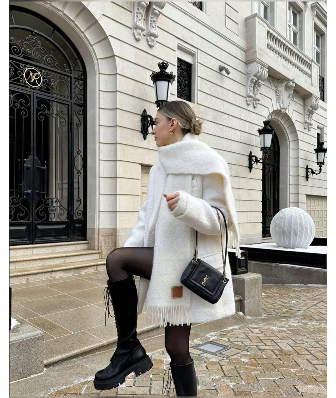 SAINT LAURENT Черная кожаная сумка через плечо, фото 2