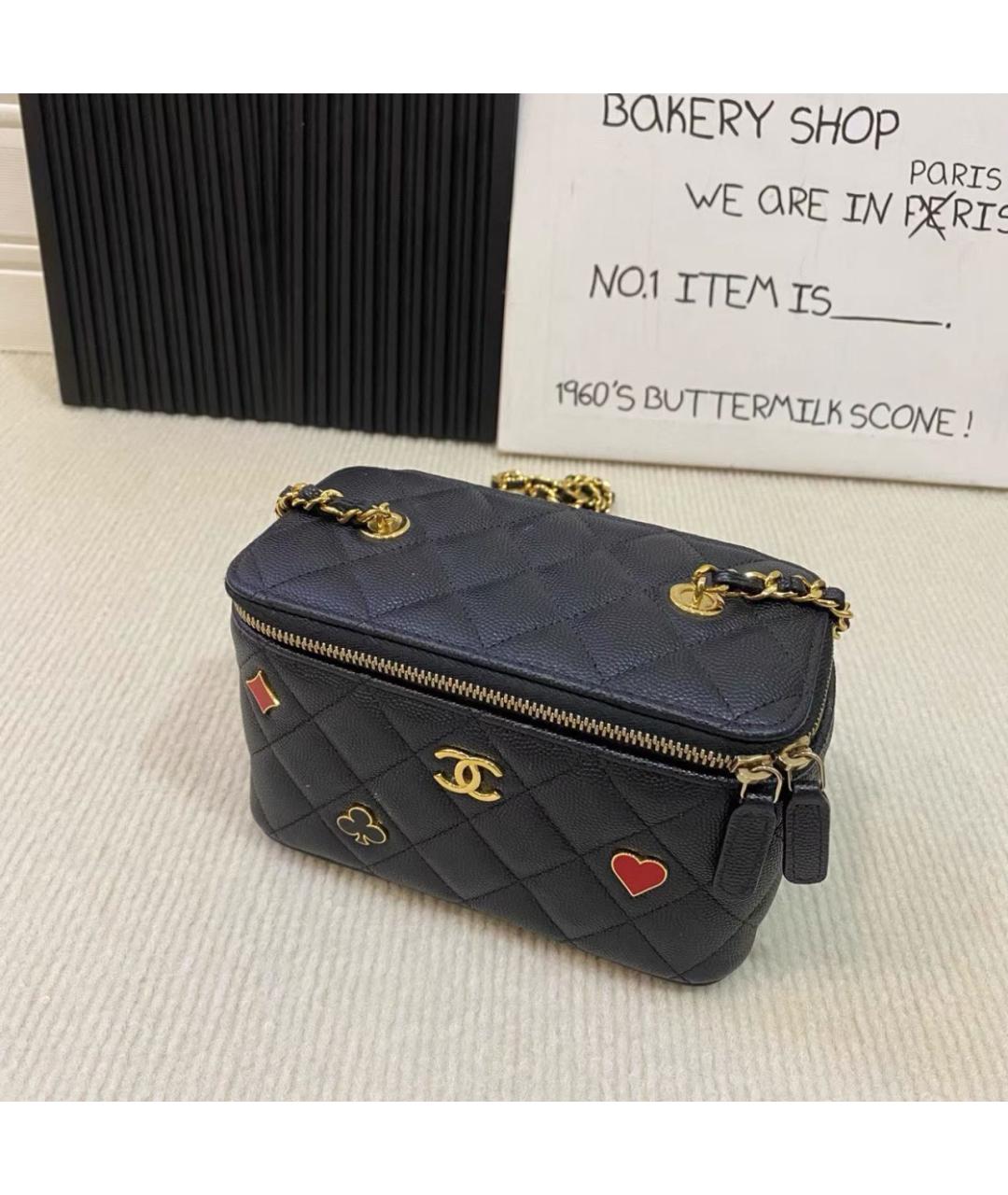 CHANEL Черная кожаная сумка через плечо, фото 3