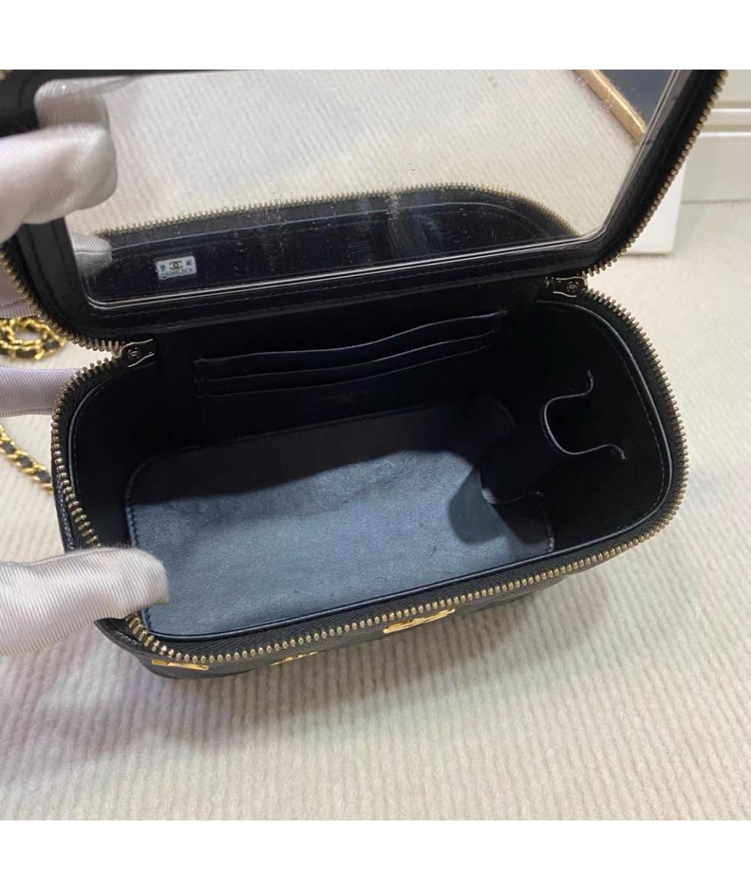 CHANEL Черная кожаная сумка через плечо, фото 7