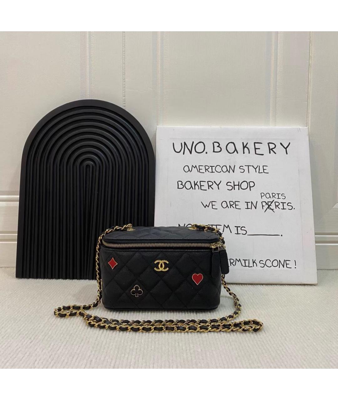 CHANEL Черная кожаная сумка через плечо, фото 9