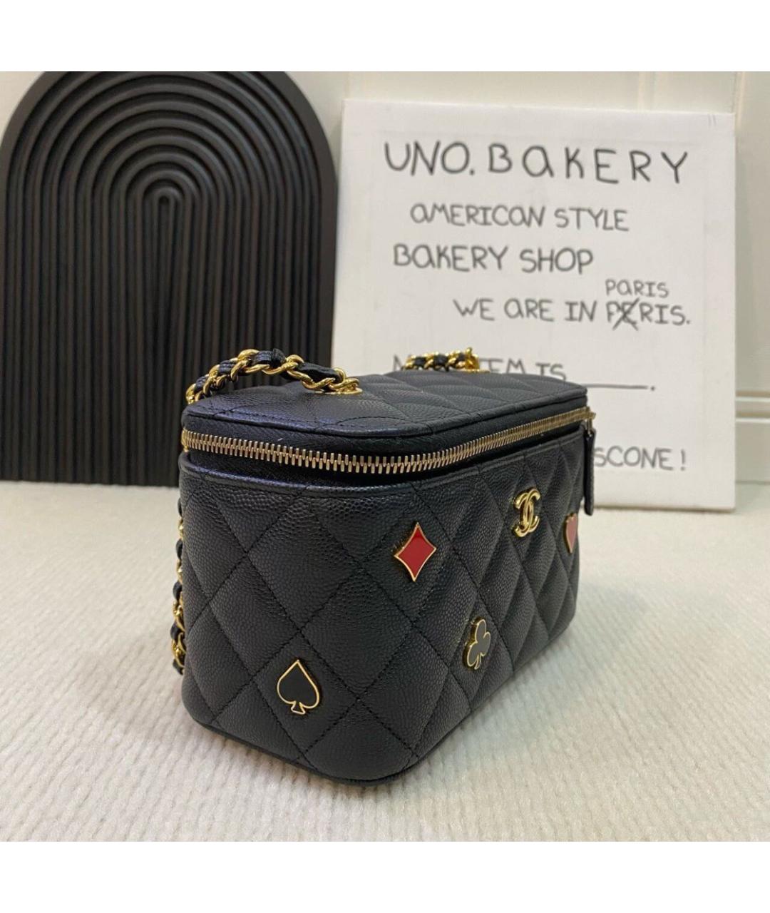 CHANEL Черная кожаная сумка через плечо, фото 5