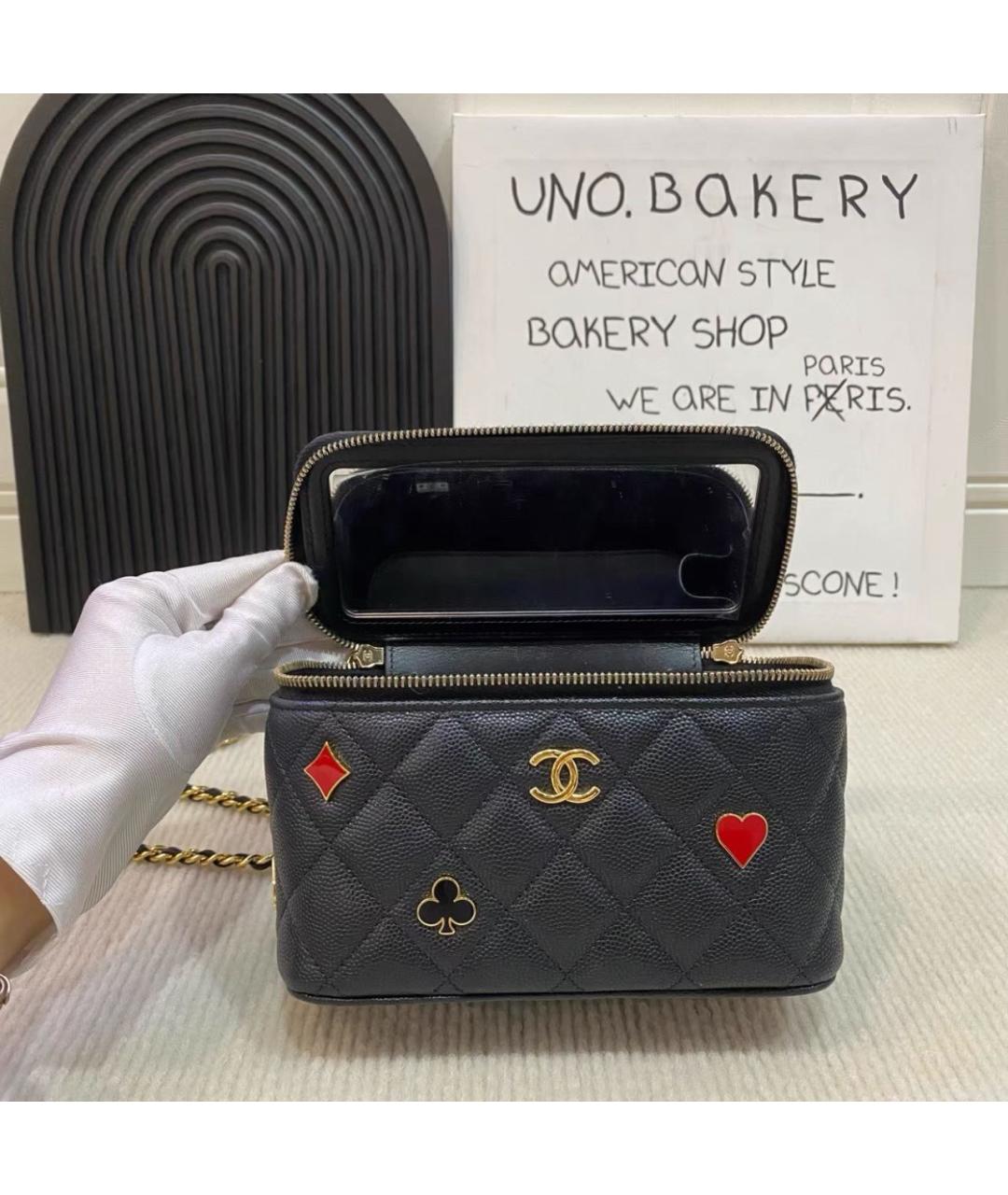 CHANEL Черная кожаная сумка через плечо, фото 8