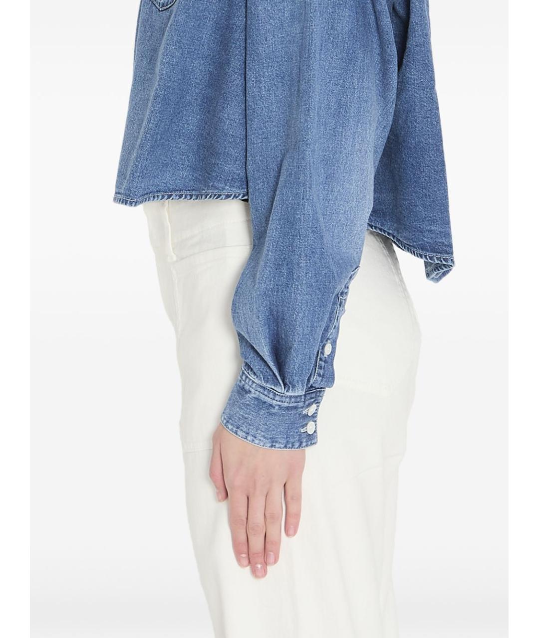 CELINE Голубая хлопковая рубашка, фото 3