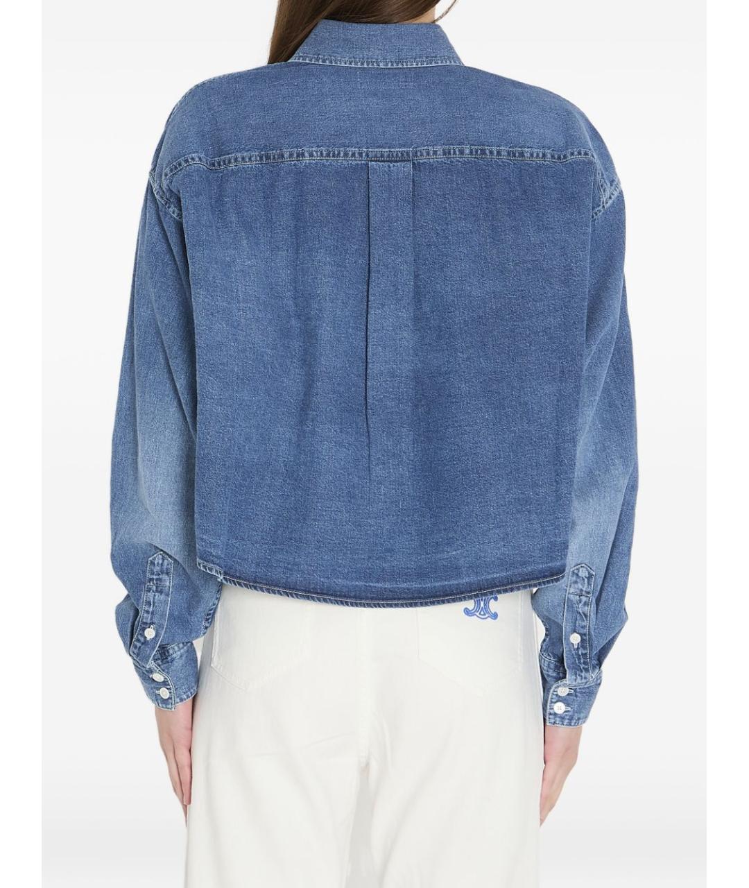 CELINE Голубая хлопковая рубашка, фото 2