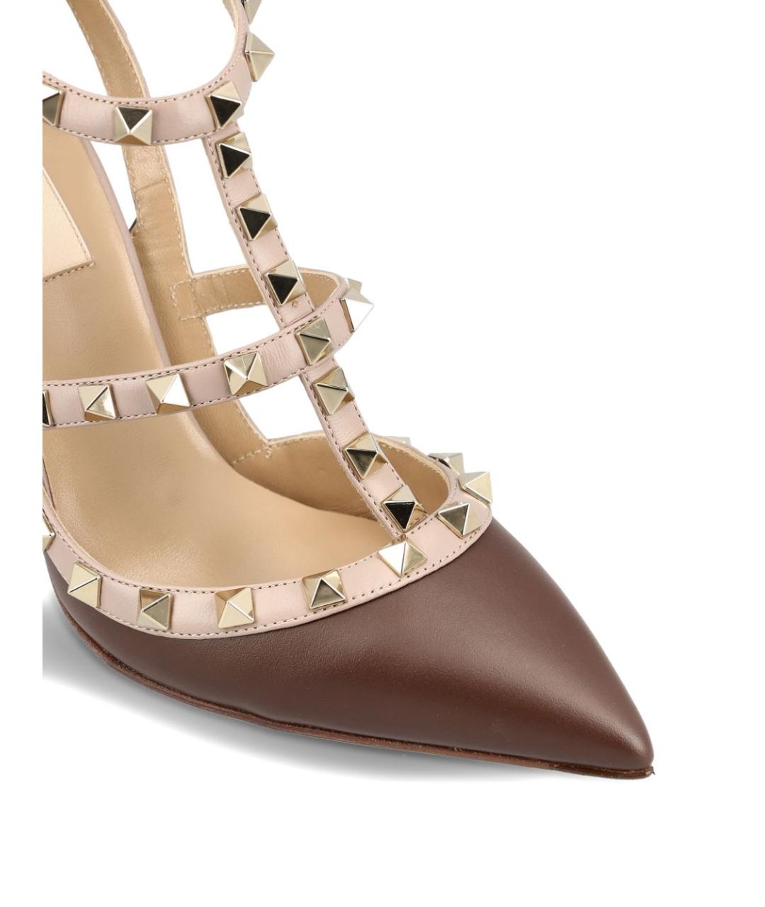 VALENTINO Коричневые кожаные туфли, фото 4