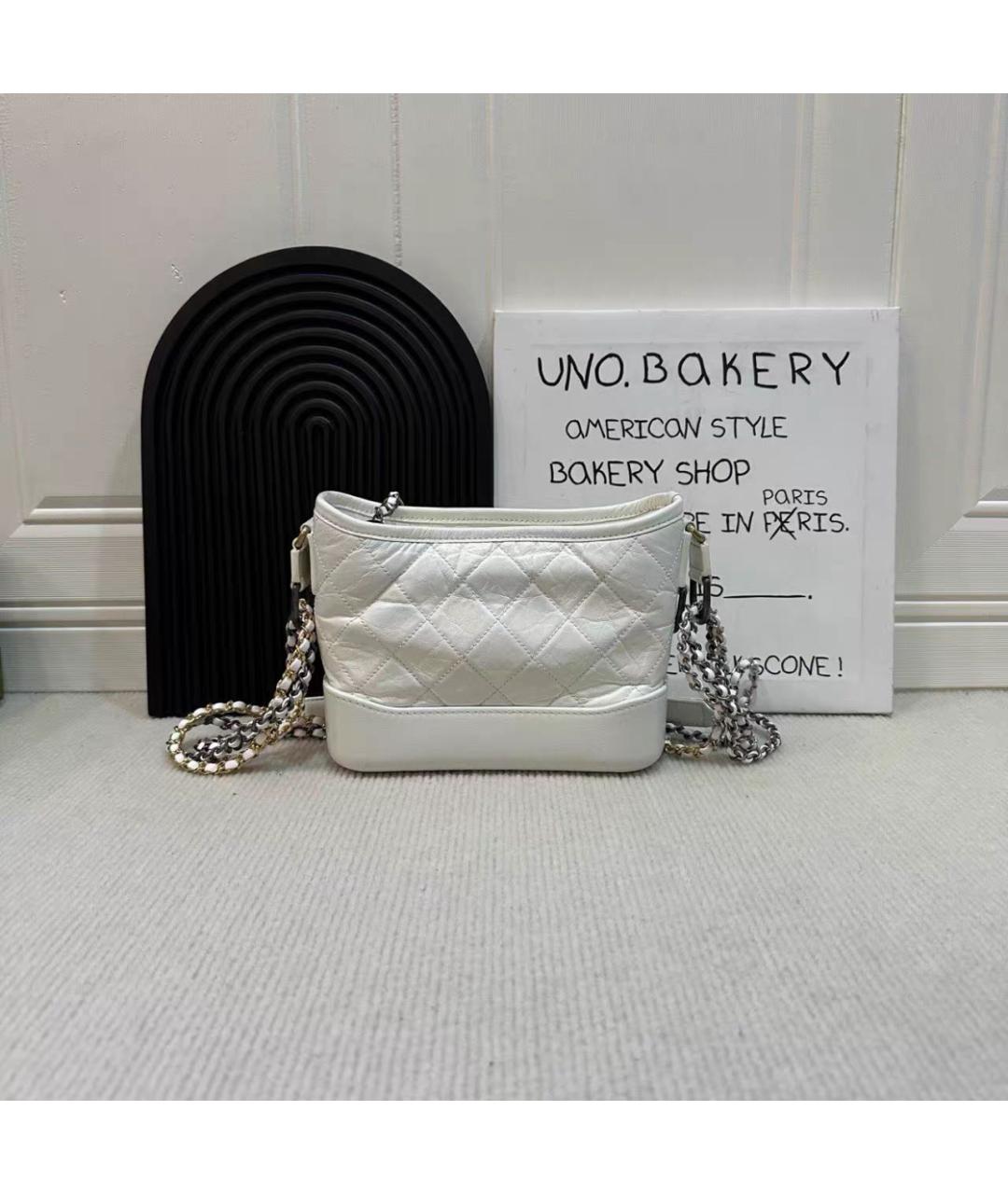 CHANEL Белая кожаная сумка через плечо, фото 2