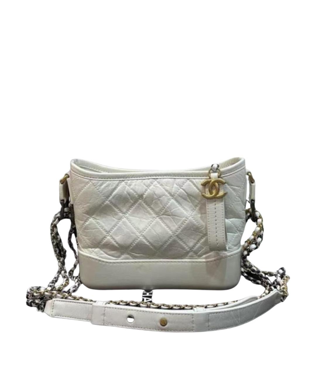 CHANEL Белая кожаная сумка через плечо, фото 1