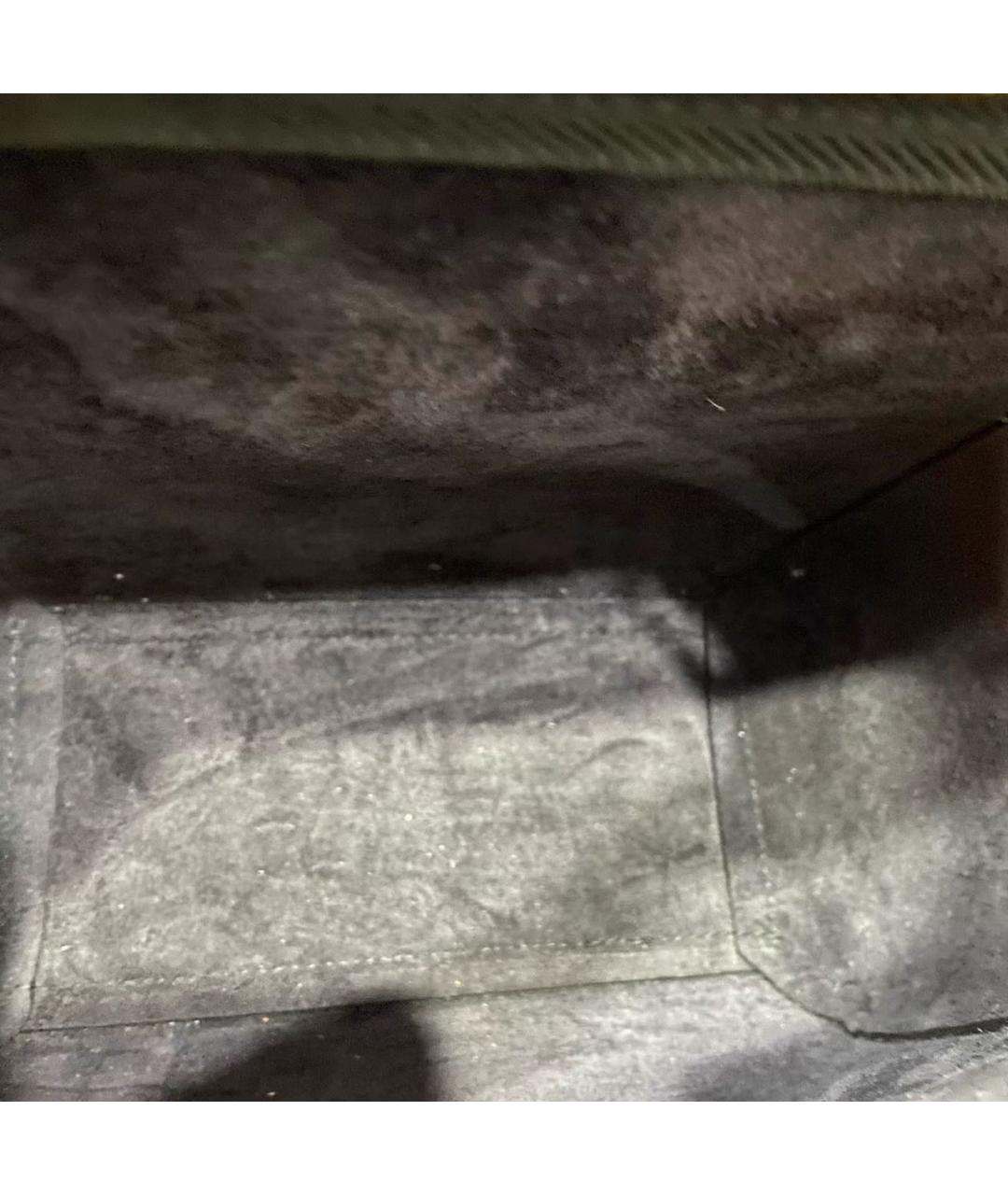 CELINE Черная кожаная сумка с короткими ручками, фото 8