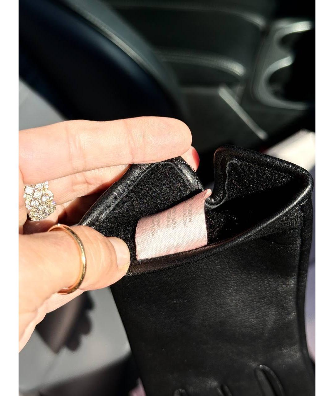 COCCINELLE Черные кожаные перчатки, фото 6