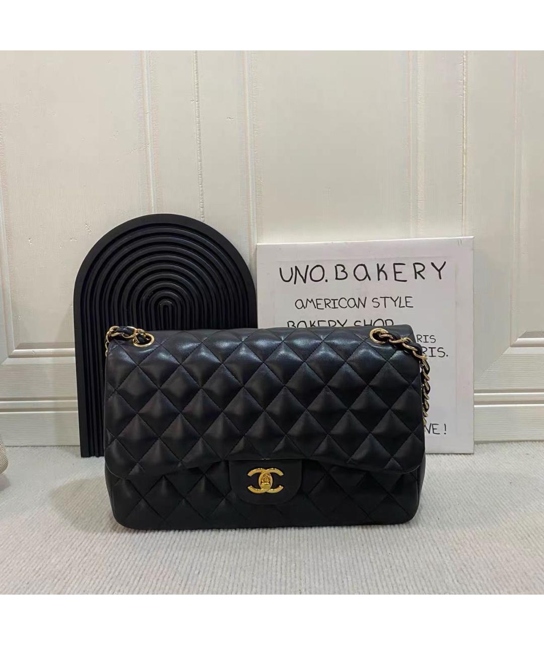 CHANEL Черная кожаная сумка через плечо, фото 8