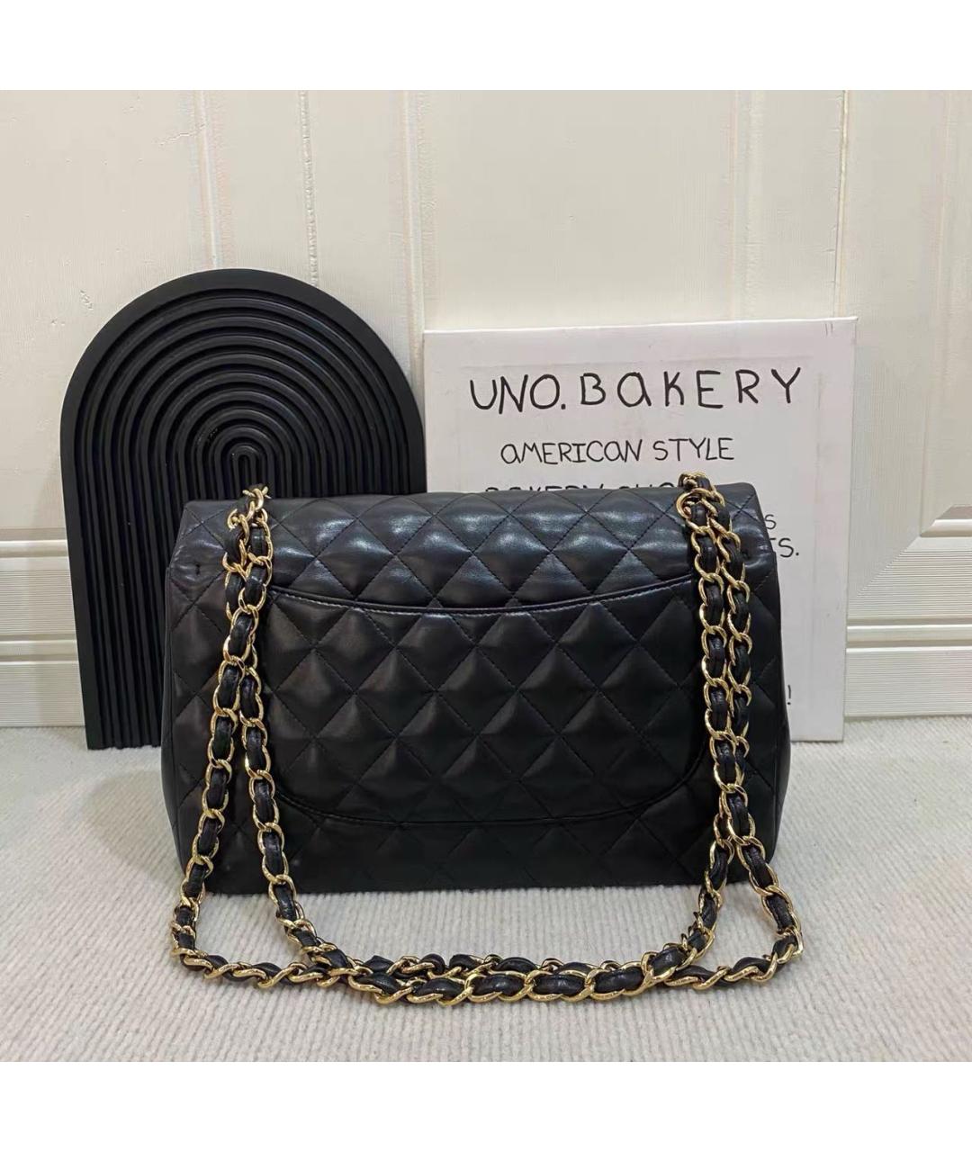 CHANEL Черная кожаная сумка через плечо, фото 4