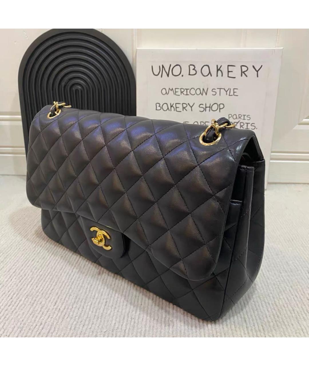 CHANEL Черная кожаная сумка через плечо, фото 5