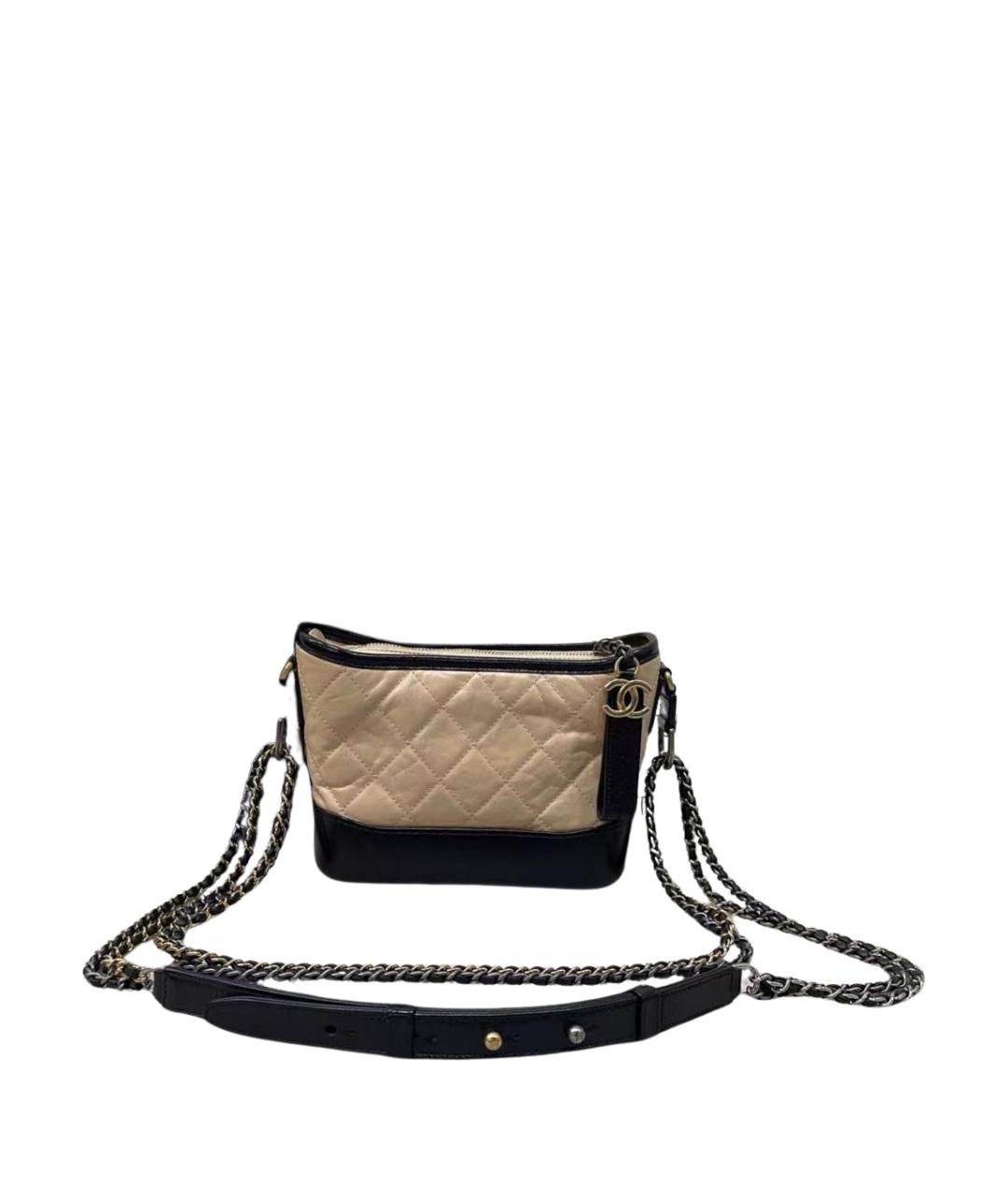 CHANEL Бежевая кожаная сумка через плечо, фото 1