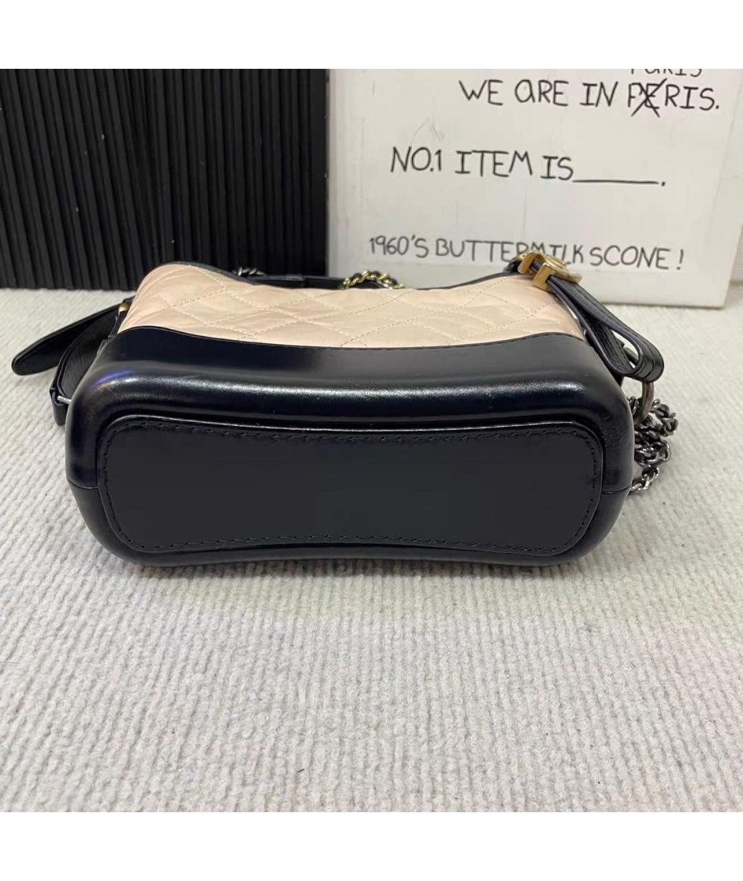 CHANEL Бежевая кожаная сумка через плечо, фото 7