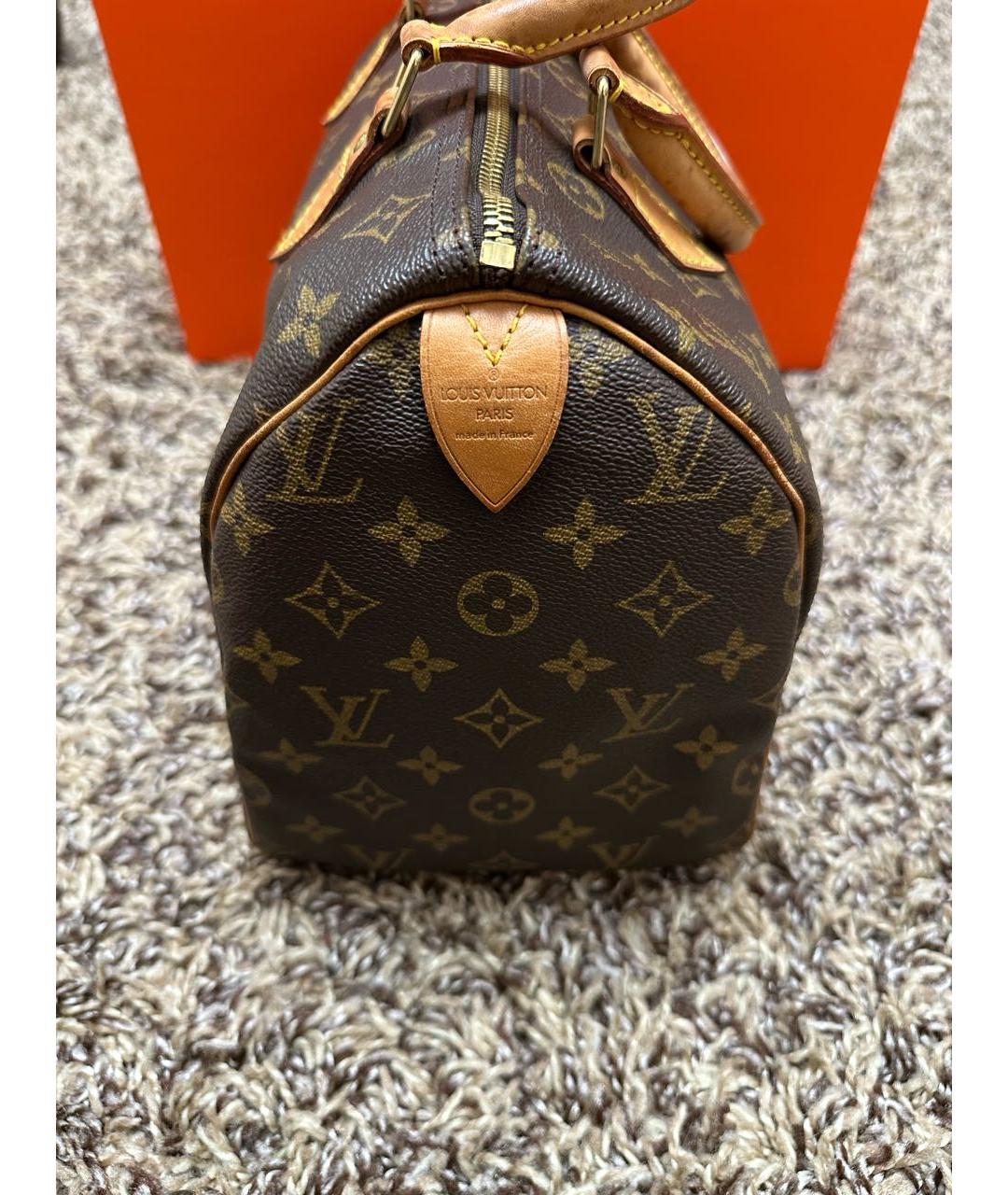 LOUIS VUITTON Коричневая сумка с короткими ручками, фото 3