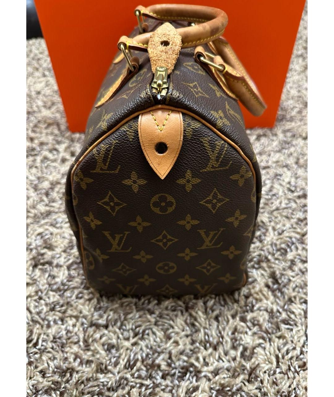 LOUIS VUITTON Коричневая сумка с короткими ручками, фото 4