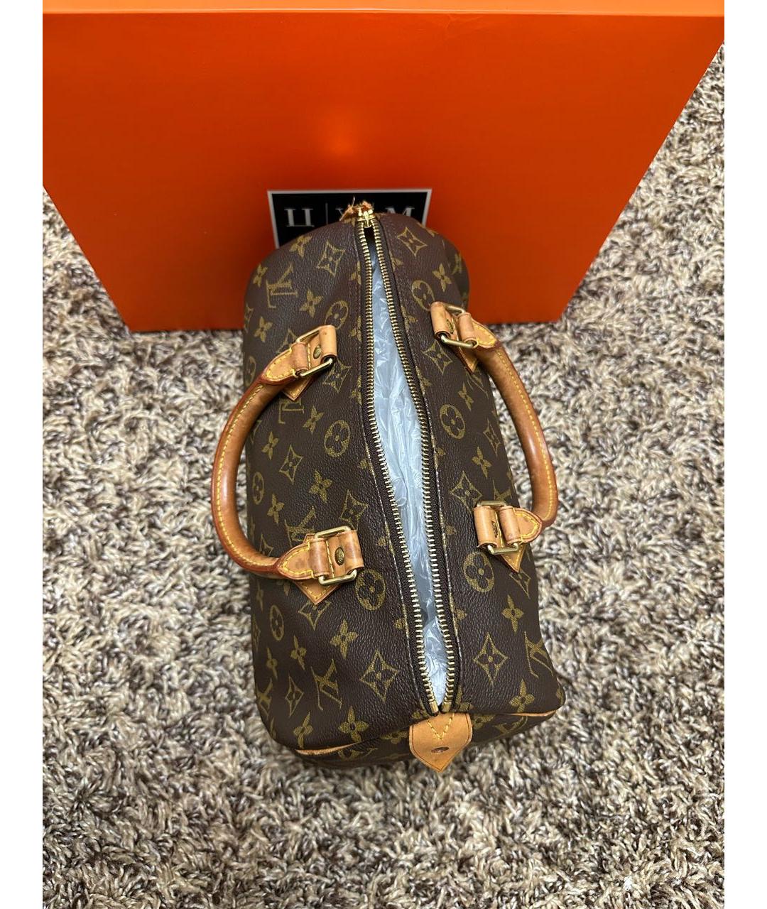 LOUIS VUITTON Коричневая сумка с короткими ручками, фото 5