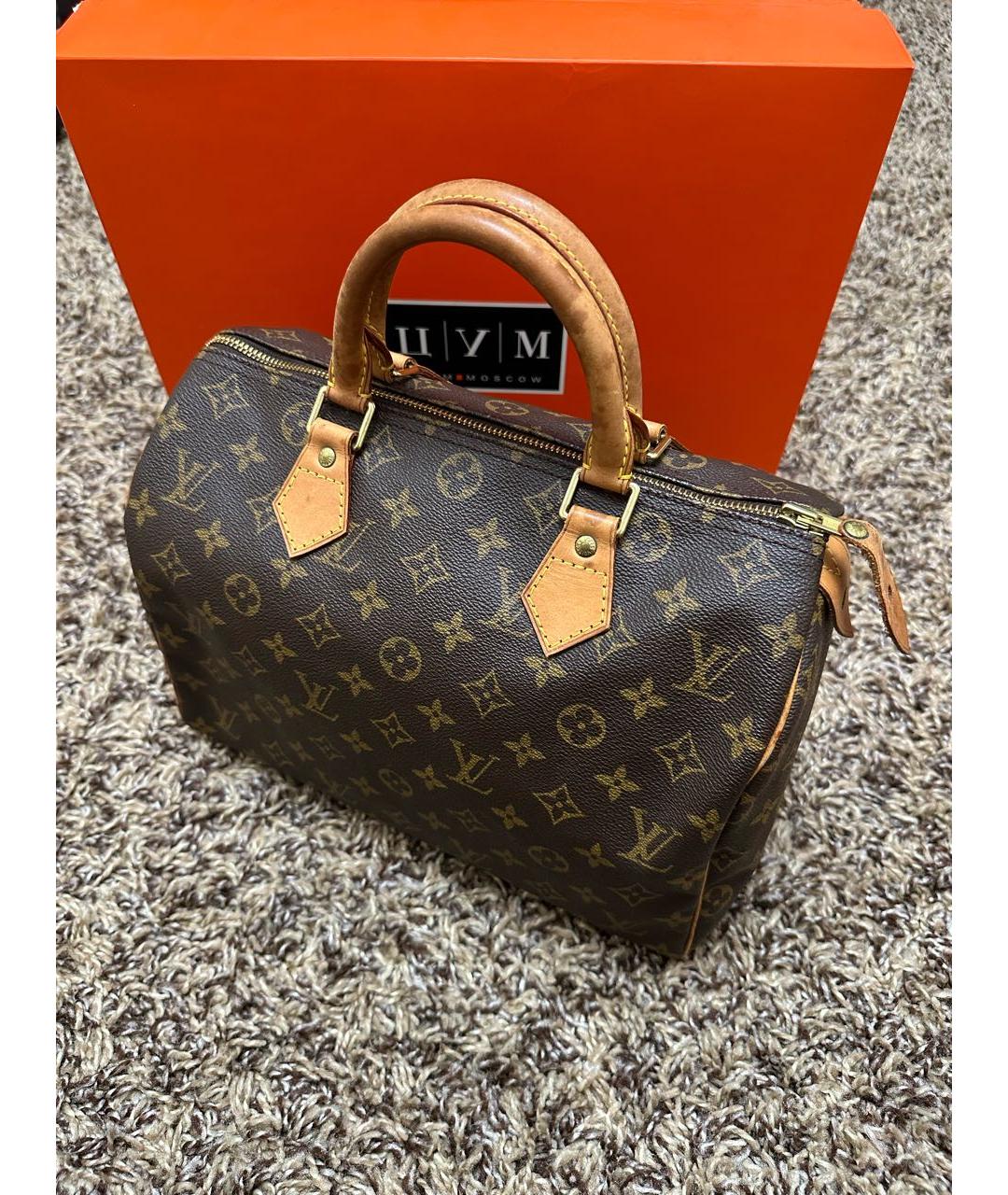 LOUIS VUITTON Коричневая сумка с короткими ручками, фото 2