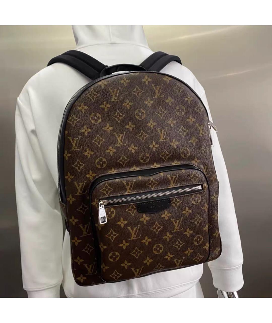 LOUIS VUITTON Коричневый кожаный рюкзак, фото 4