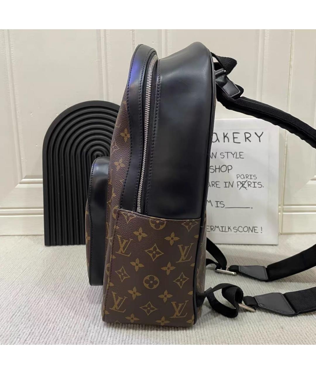 LOUIS VUITTON Коричневый кожаный рюкзак, фото 6