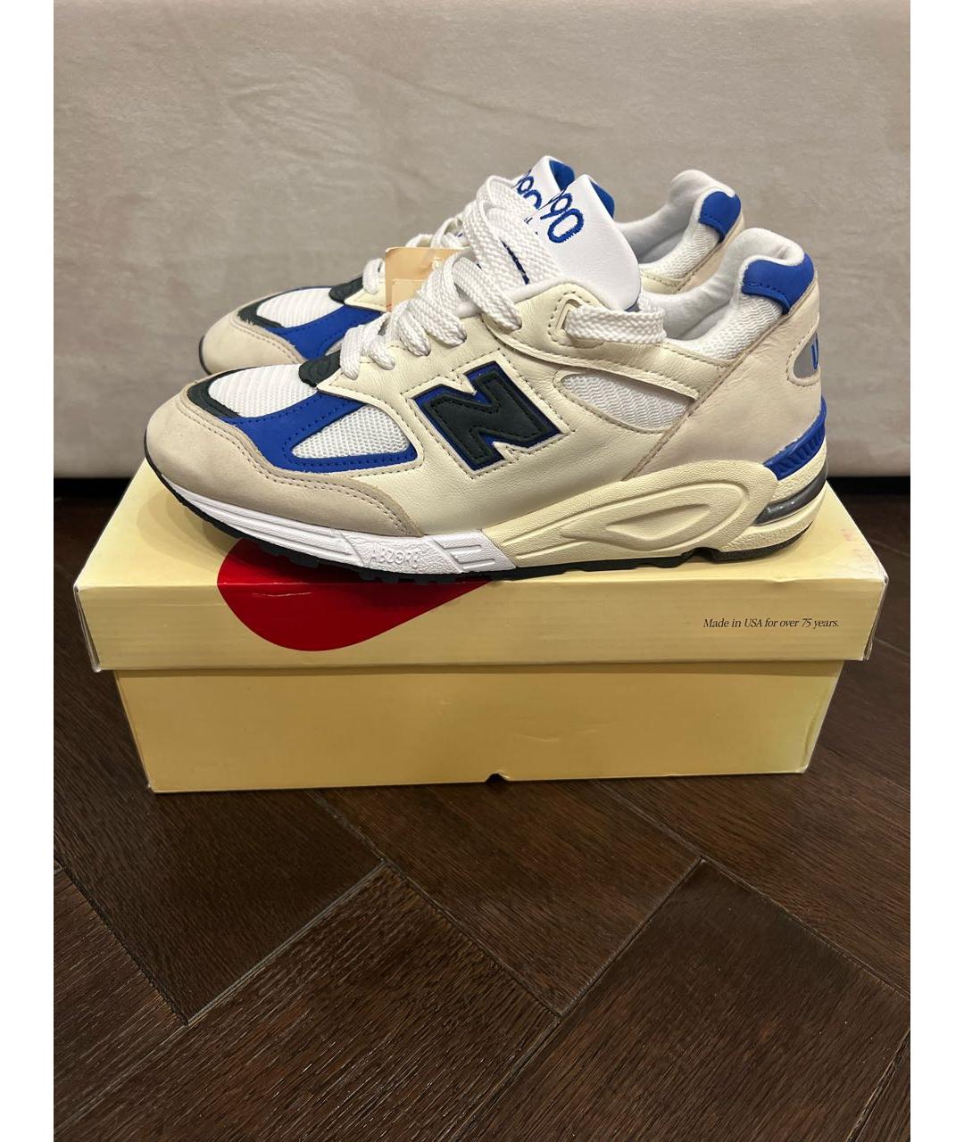 NEW BALANCE Бежевые кожаные низкие кроссовки / кеды, фото 8