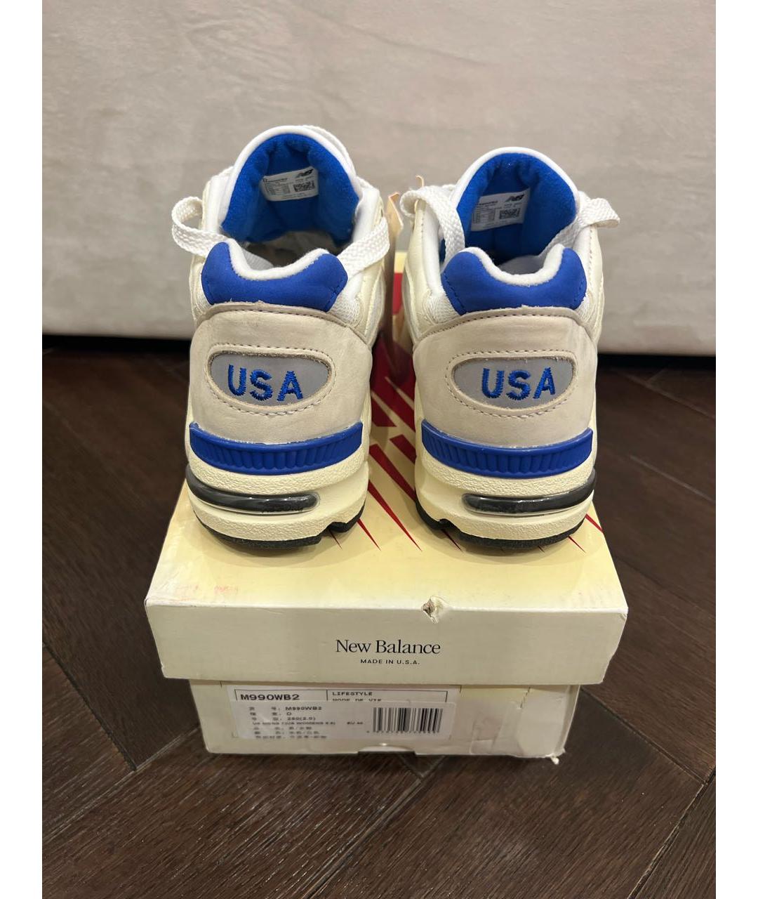 NEW BALANCE Бежевые кожаные низкие кроссовки / кеды, фото 3